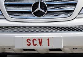 The Popemobile's License Plate "SCV 1"