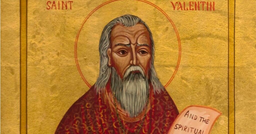 Saint Valentine, a Roman priest martyred for marrying Christians and aiding persecuted believers under Claudius II, was executed on February 14, circa 270.