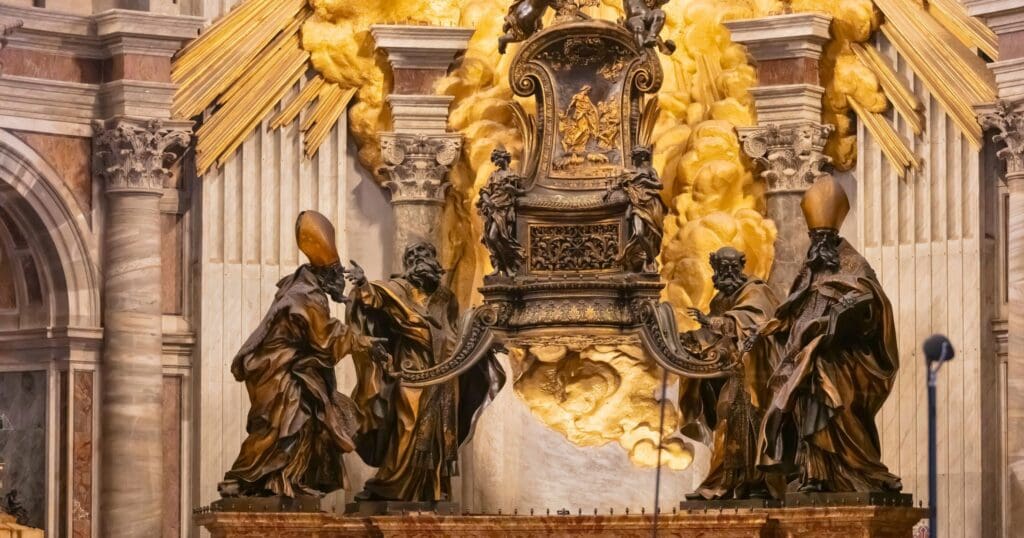 The feast of The Chair of Saint Peter commemorates Christ’s choosing Peter to sit in his place as the servant-authority of the whole Church.