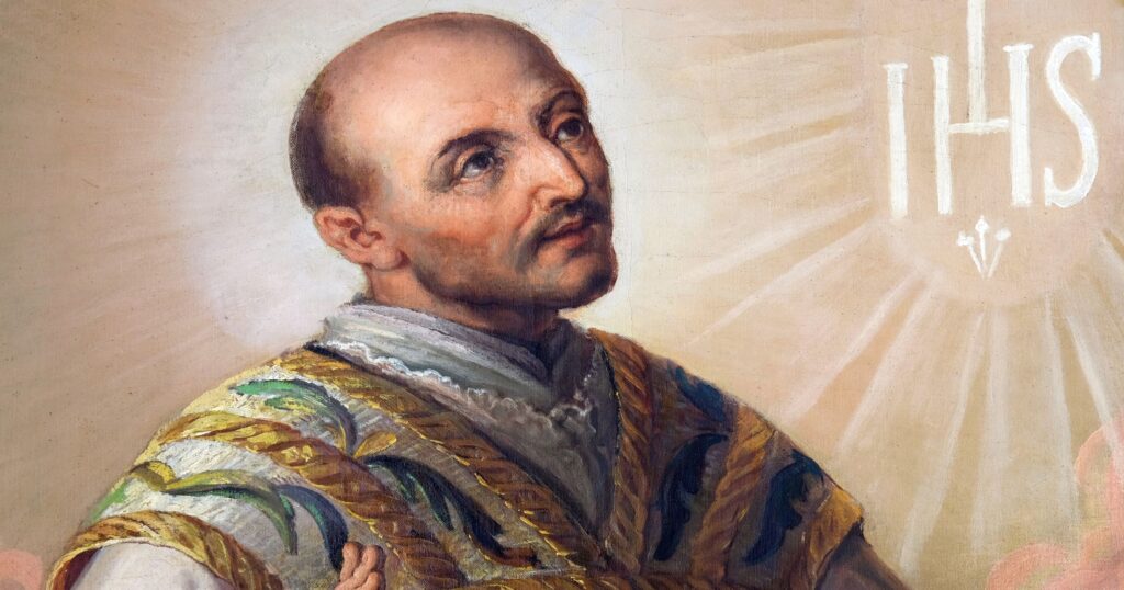 Saint Ignatius of Loyola, born Íñigo Oñaz López de Loyola, founded the Jesuits after transitioning from court life to a military career.