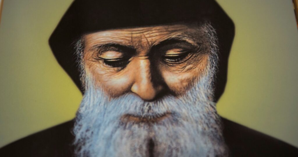 Saint Charbel Makhlouf, O.L.M., was a monk of the Lebanese Maronite Order and a priest in Lebanon. During his life he obtained a wide reputation for holiness and he has been canonized by the Catholic Church.