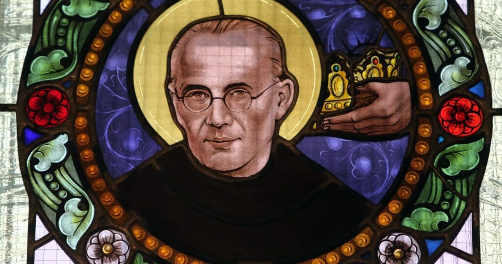 Saint Maximilian Kolbe was a Polish Conventual Franciscan friar who volunteered to die in place of a stranger in the Nazi concentration camp of Auschwitz in Poland.