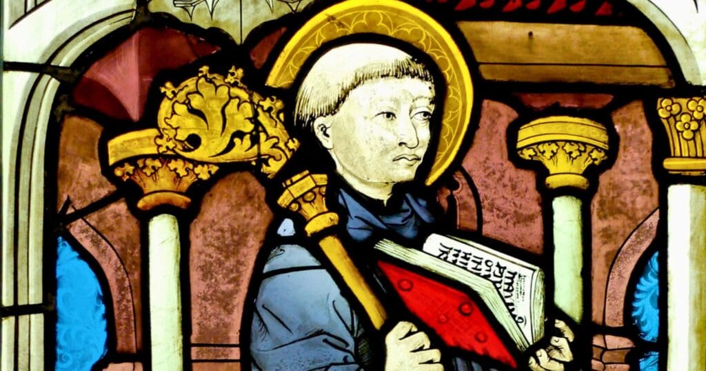 Saint Bernard of Clairvaux, 12th-century abbot, Cistercian reformer, and spiritual master, profoundly influenced medieval Christianity and monasticism.