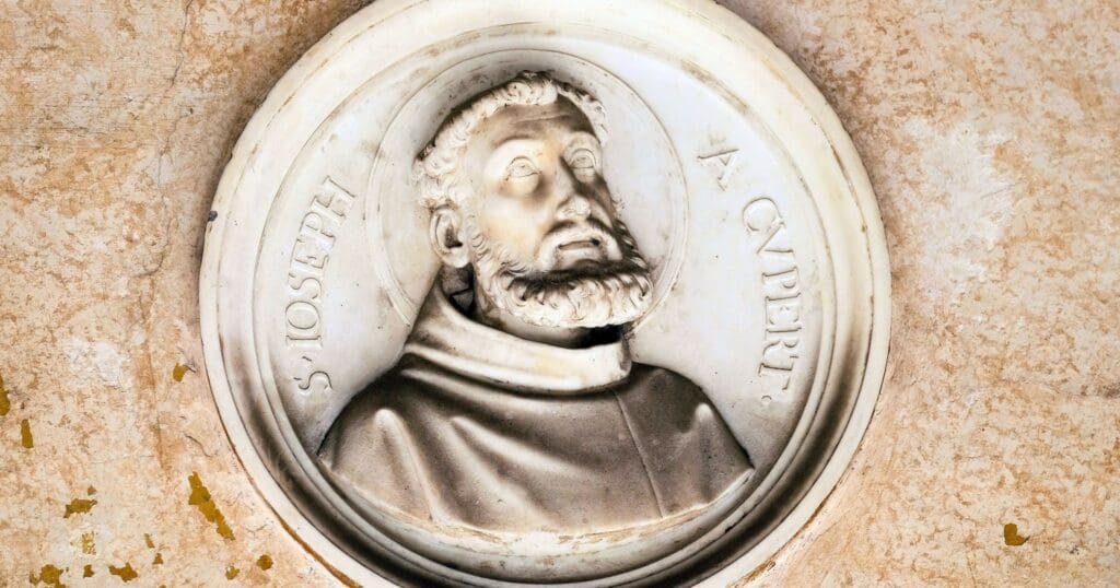 Saint Joseph of Cupertino (1603–1663), famed for levitations and deep piety, is patron of air travelers, aviators, and students facing exams.