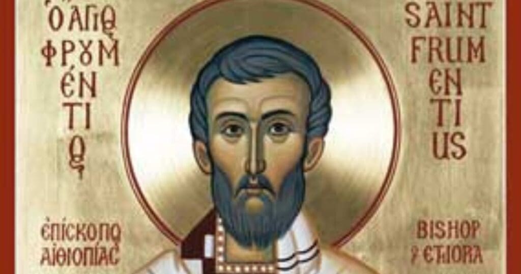 Saint Frumentius, 'Abuna' of Ethiopia, converted Aksum to Christianity in the 4th century, serving as its first bishop and a key religious figure.