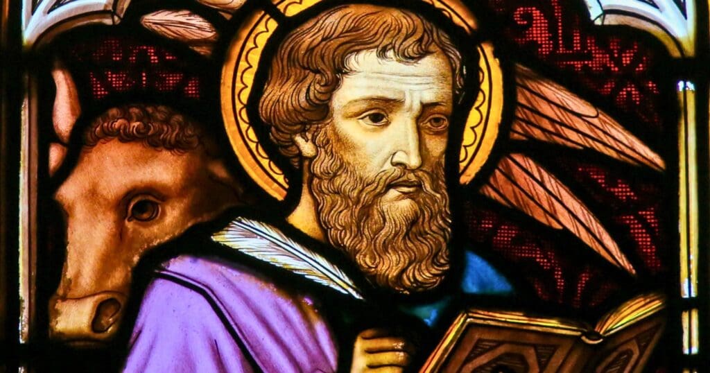 St. Luke, a Syrian from Antioch, was a physician and close associate of St. Paul. His unique Gospel sources may have included Mary, Jesus' mother.