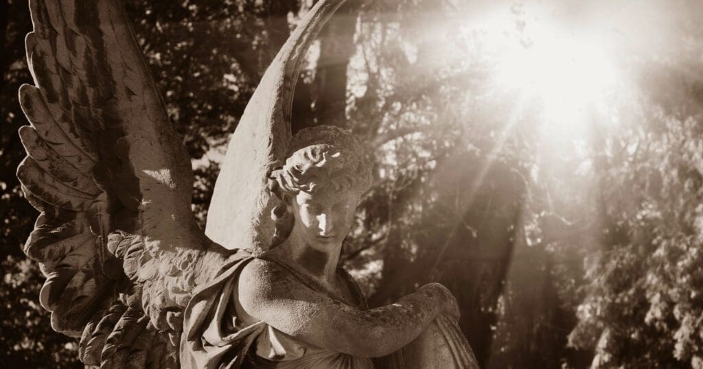 Guardian angels in Catholic tradition serve as protective guides, representing individuals before God.