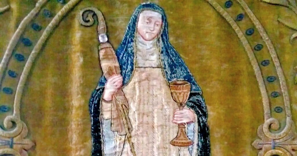 Royal daughter turned devout nun, founder of Palatiolum convent, known for her holiness and guidance from Saint Boniface.