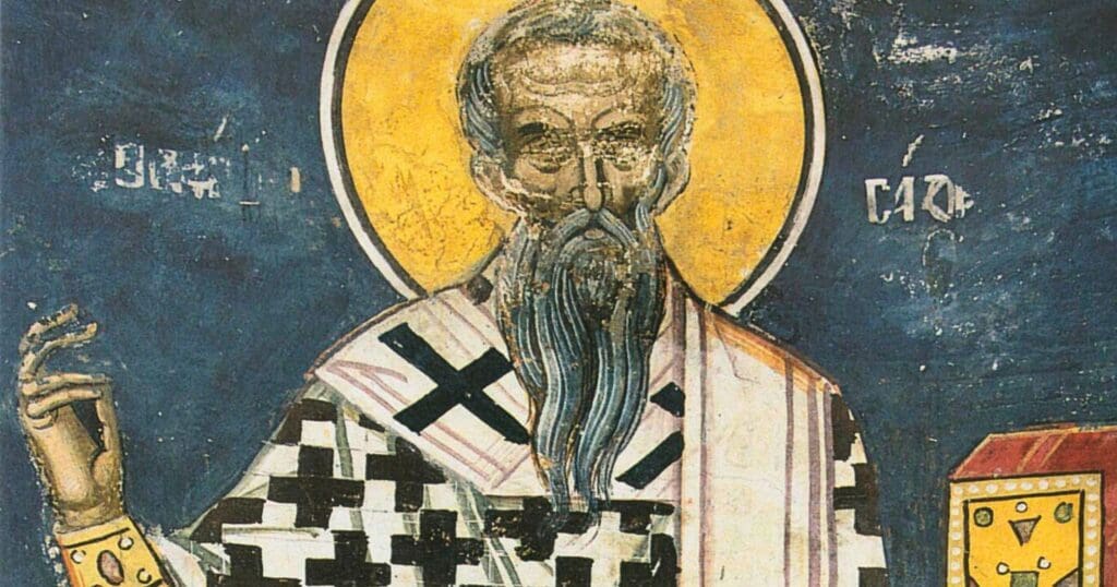 Saint Porphyry of Gaza, former Thessalonican noble, turned ascetic, became Bishop of Gaza, zealously fought paganism, and led many to Christianity before dying in 420.