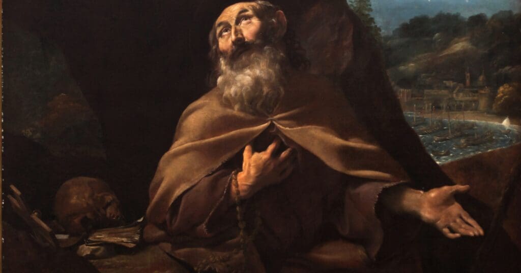 Saint Conrad of Piacenza (1290-1350), a noble turned hermit in Sicily, devoted 36 years to prayer and penance, died kneeling before a crucifix, canonized in 1625.