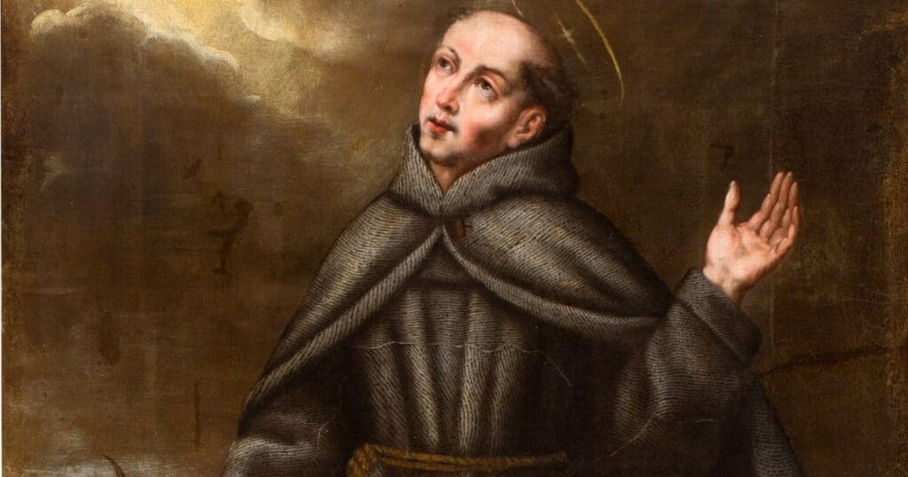 Saint Peter de Regalado (1390–1456) was a Friar Minor and reformer. He was born at Valladolid. He was noted reformer, primarily by setting a good and pious example. Had the gifts of bi-location, prophecy and miracle working.