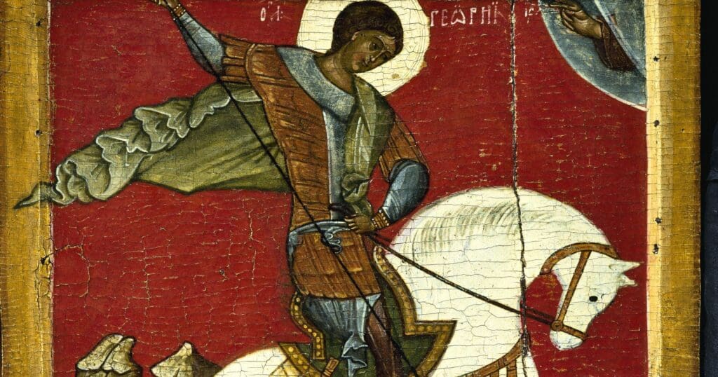 Saint George, a revered martyr from Syria Palaestina, was a Roman soldier under Emperor Diocletian, known for opposing the persecution of Christians.