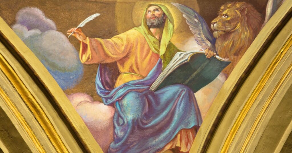 Saint Mark the Evangelist, author of the the Gospel of Mark, Martyr, disciple and friend of St. Peter, and the first bishop of Alexandria. Patron saint of Venice.