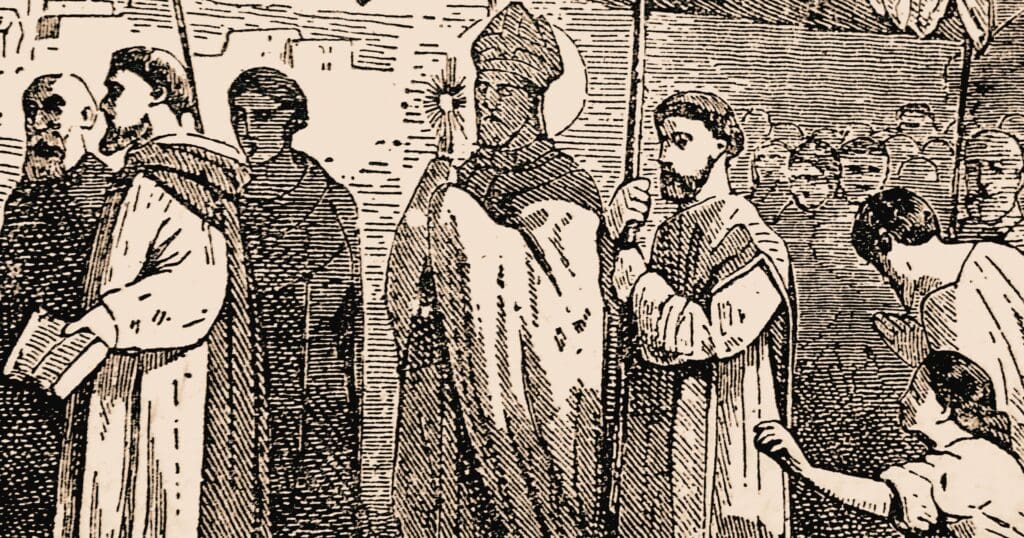Saint Mamertus initiated Rogation days, marked by processions and Psalms before Ascension. A penitential practice still observed in some traditions.