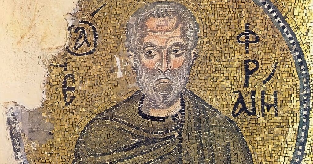 Saint Ephrem the Syrian, a deacon and doctor of the Church, is best known for his prolific hymn-writing and defense of orthodox trinitarianism against the Arians. His many hymns have earned him the title “Harp of the Holy Spirit.”