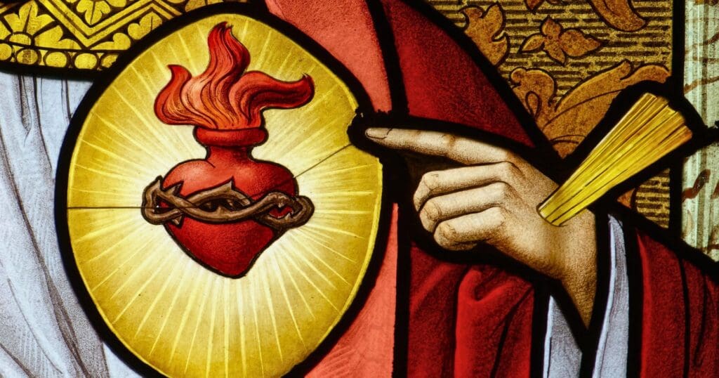 Devotion to the Sacred Heart of Jesus goes back at least to the 11th century, but through the 16th century, it remained a private devotion, often tied to devotion to the Five Wounds of Christ. The first feast of the Sacred Heart was celebrated on August 31, 1670, in Rennes, France, through the efforts of Fr. Jean Eudes (1602-1680). From Rennes, the devotion spread, but it took the visions of St. Margaret Mary Alacoque (1647-1690) for the devotion to become universal.