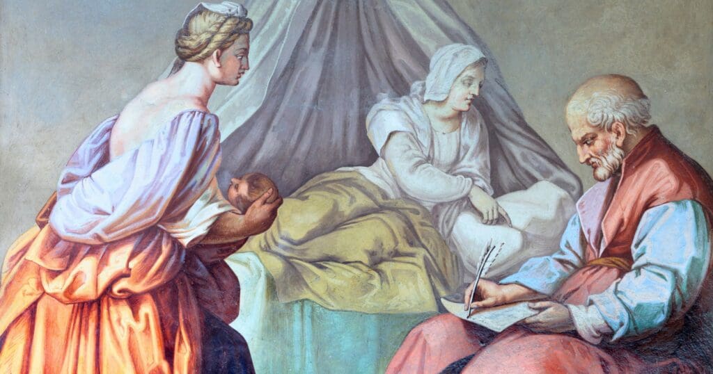 The birth of St. John the Baptist was foretold by an angel of the Lord to his father, Zachary, who was offering incense in the Temple. It was the office of St. John to prepare the way for Christ, and before he was born into the world he began to live for the Incarnate God. Even in the womb he knew the presence of Jesus and of Mary, and he leaped with joy at the glad coming of the son of man. In his youth he remained hidden, because He for Whom he waited was hidden also.